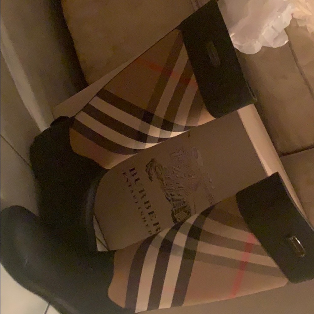 Burberry rain boots
